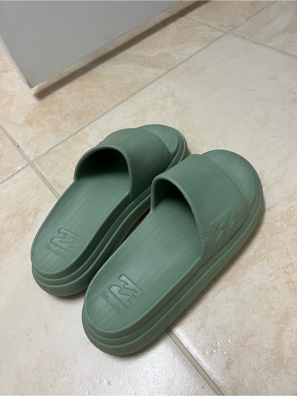 Billabong Sage Green Foam Slide Sandals